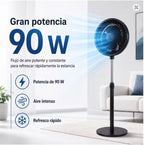Brumia PowerFlow — Ventilador de Pie 90W con Oscilación Automática