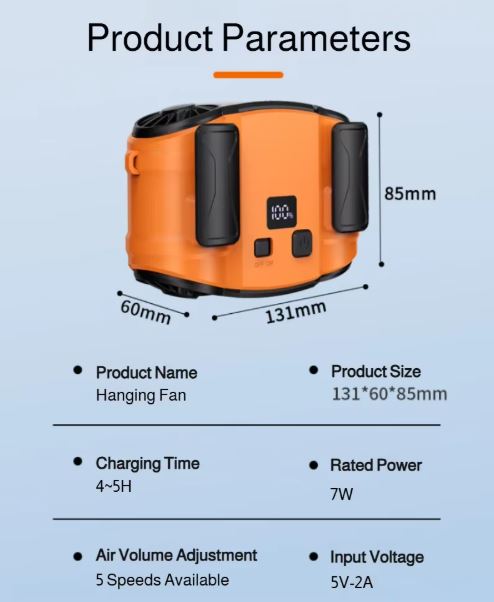 Brumia Waist Fan — Ventilador de Cintura con Doble Enfriamiento