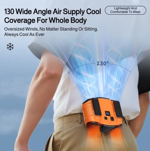 Brumia Waist Fan — Ventilador de Cintura con Doble Enfriamiento